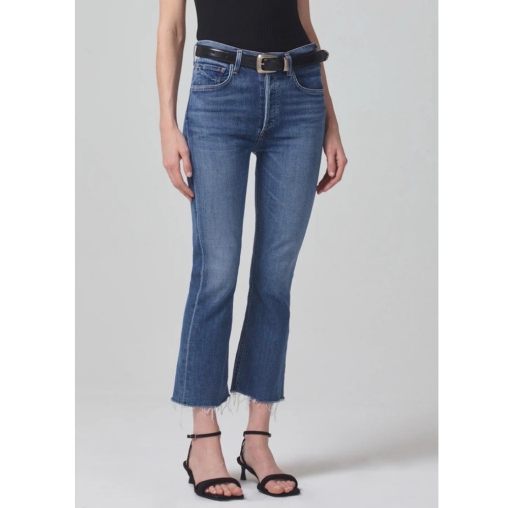 CITIZENS OF HUMANITY Isola Jeans Premium Vintage Cropped Bootcut Blue Size 32